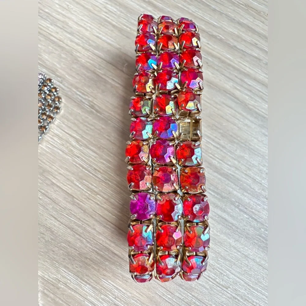 Elegant Multicolor Crystal Jewelry Set of 3 bracelets.